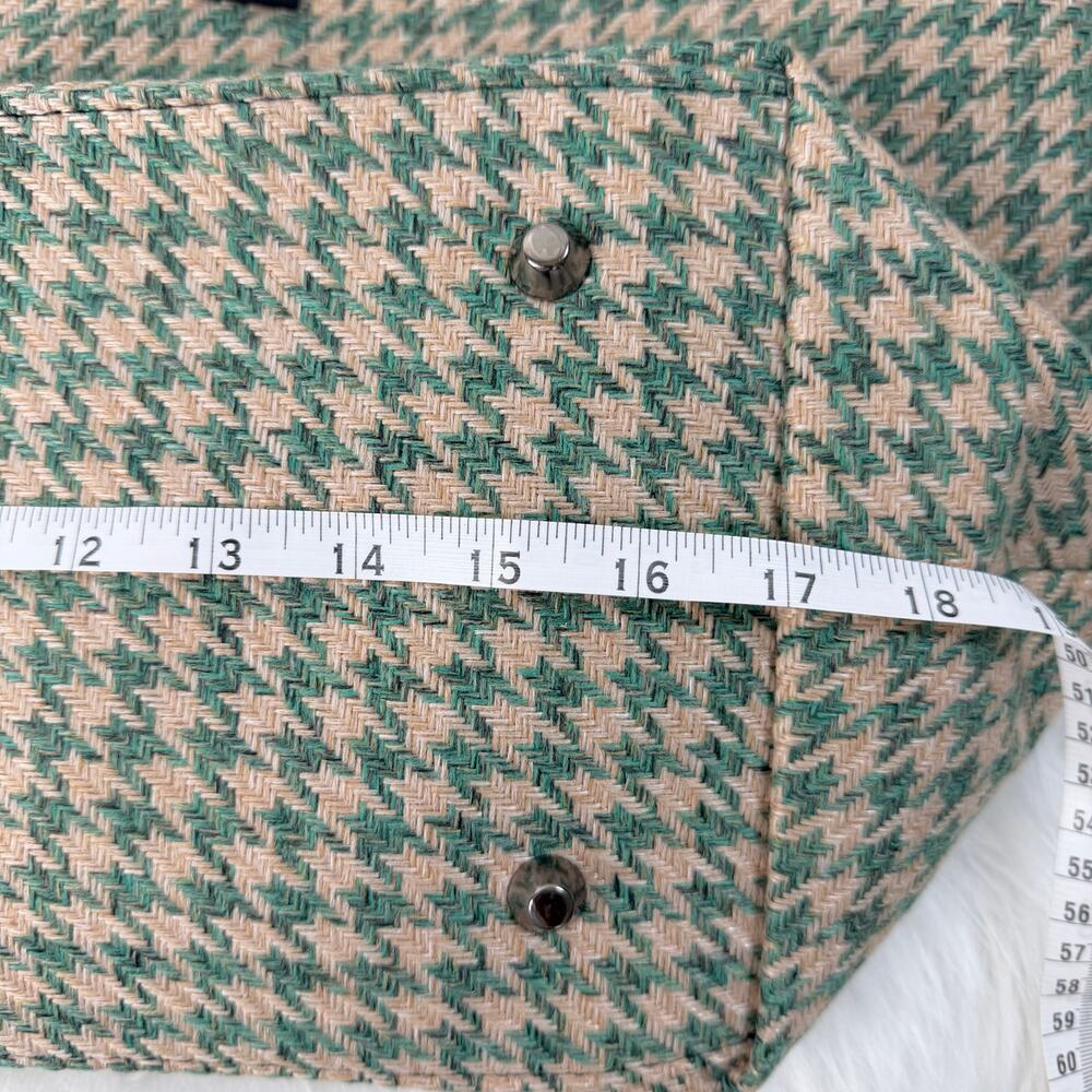 New Lulu Dharma Frasier Green Houndstooth Large Weekender Bag - Picture 10 of 12